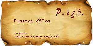 Pusztai Éva névjegykártya